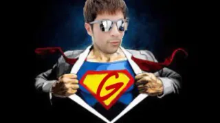 ⚡️ 95aacc37 supereroe, mantello, occhiali da sole, divertente, costume, logo, Superman telegram sticker
