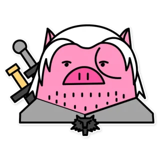 German the pig by @eskiz_me telegram stickers