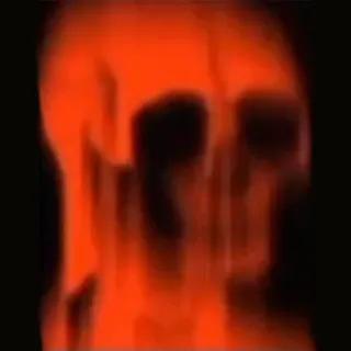 👹 668294ca czerwony, sylwetka, twarz, zniekształcenie, horror, ciemny telegram sticker