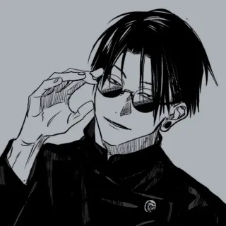 🕷 459b4b84 Toji Fushiguro Jujutsu Kaisen Anime, Manga, Personaje, Gafas de sol, Guay whatsapp sticker