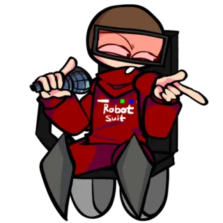 ⬇️ 3854be52 Robot Suit friday night funkin, 로봇, 정장, 만화 telegram sticker