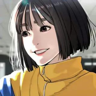 🎉 6d62dbad женщина, девушка, мультфильм, иллюстрация, лицо, портрет telegram sticker