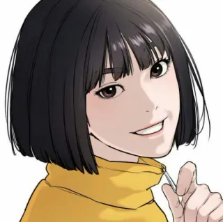 🎉 83b5bece женщина, корейский, мультфильм, азиатка, девушка, портрет telegram sticker