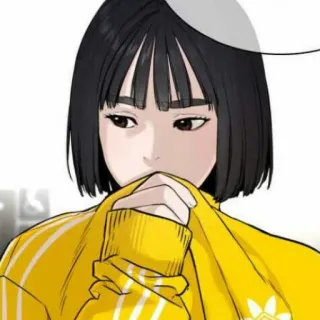 🎉 b633d25a мультфильм, манга, корейский, девушка, персонаж telegram sticker