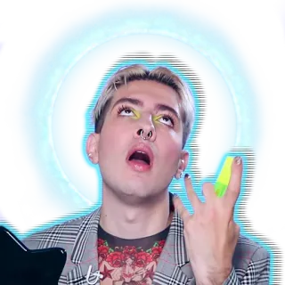 💒 31814938 person, portrait, makeup, hand gesture, fashion, style telegram sticker