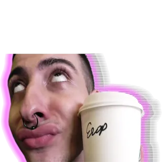 🤬 3d6fdbd4 Егор man, coffee, cup, Egor, name telegram sticker