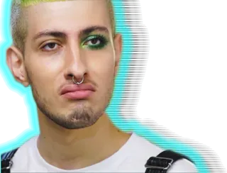 ☹️ e31f0d71 person, face, portrait, male, makeup, beauty telegram sticker