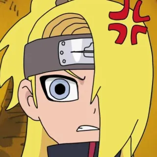 😠 b49a7244 Deidara Naruto anime, manga, Deidara, Naruto, angry, character telegram sticker