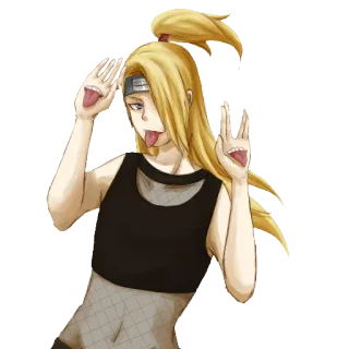 😝 fddbe709 Deidara Naruto anime, sticker, Deidara, Naruto, cartoon telegram sticker