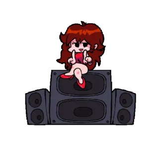 🍬 45514854 Girlfriend Friday Night Funkin' Videospiel, Musik, Tanzen, Cartoon telegram sticker