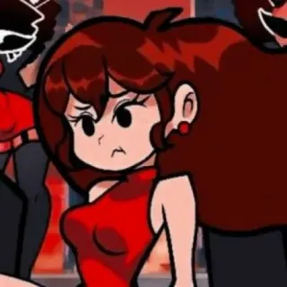 🍬 6ecea62a Girlfriend Friday Night Funkin' friday night funkin, freundin, videospielcharakter, cartoon telegram sticker