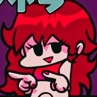 🍬 787a6247 Girlfriend Friday Night Funkin' Friday Night Funkin', Freundin, Videospiel, Charakter, Cartoon telegram sticker