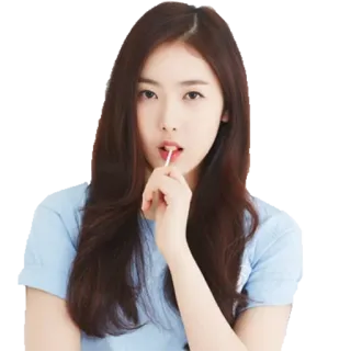 😏 d11dd117 chân dung, phụ nữ, cô gái, người, kẹo mút, vẻ đẹp, Hàn Quốc, châu Á telegram sticker