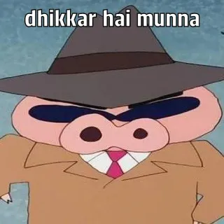 🐽 9c2441dc dhikkar hai munna kartun, topi, mata-mata, jijik telegram sticker