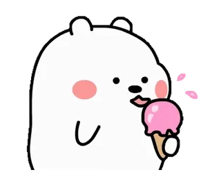 🍦 428d959f gấu, kem, dễ thương, hoạt hình, động vật, món tráng miệng, ngọt ngào telegram sticker