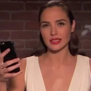 😐 0369aad5 Gal Gadot wanita, selebriti, aktris, potret, kecantikan telegram sticker