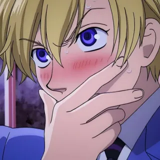 🤔 58b65822 动漫, 脸红, 男孩, 漫画 telegram sticker