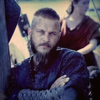 ⚔ 7f831152 Ragnar Lothbrok Vikings Ragnar, Wikingowie, Historia, Wojownik, Serial TV, Dramat historyczny telegram sticker