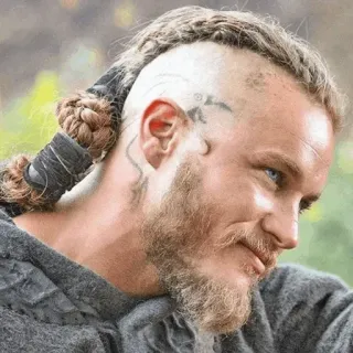 ⚔ b2c8a268 Ragnar Lothbrok Vikings Ragnar, wikingowie, historyczny, wojownik, postać, serial TV telegram sticker