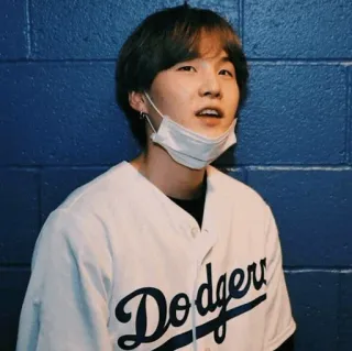 🙃 10ec29cf Dodgers kpop, bts, min yoongi, yoongi, dodgers, baseball telegram sticker