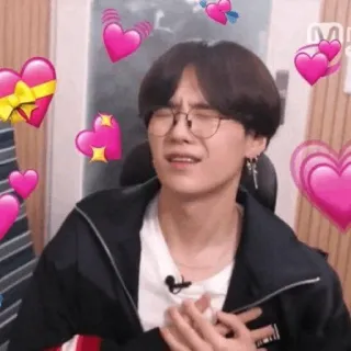 ❤️ a0e4c0c0 Suga serca, miłość, K-pop, BTS, fan, Suga, uczucie telegram sticker
