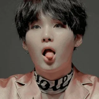 😝 b11655eb osoba, mężczyzna, portret, kpop, język telegram sticker