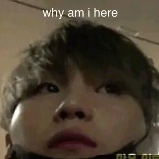 🚶‍♂️ e6daca5b why am i here Meme, Portret, Pytanie telegram sticker