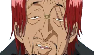 😕 4249706d Shanks One Piece 动漫, 漫画, 香克斯, 红发, 海贼王, 卡通, 肖像 telegram sticker