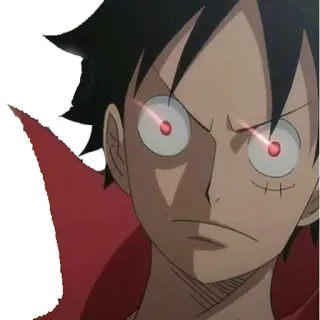 😶 ace28be7 Luffy One Piece 动漫, 海贼王, 路飞, 生气, 贴纸, 卡通 telegram sticker