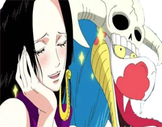 😍 d4c62a39 Boa Hancock One Piece 动漫, 海贼王, 波雅·汉库克, 贴纸, 女性角色, 蛇, 女王 telegram sticker