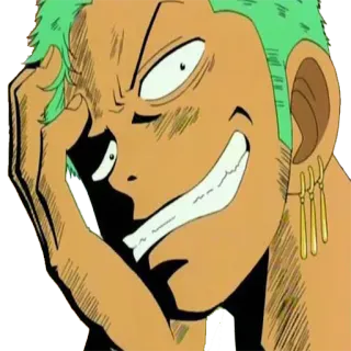 😏 e3ec9e32 Roronoa Zoro One Piece 动漫, 海贼王, 罗罗诺亚·索隆, 海盗, 剑士, 绿发 telegram sticker