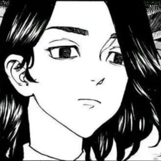 🗝 67403ae5 Anime, Mangá, Desenho animado, Retrato, Preto e branco telegram sticker