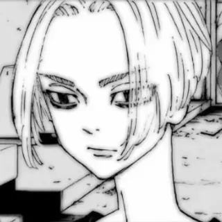 🗝 899615bb Anime, Mangá, Preto e branco, Retrato, Personagem, Arte telegram sticker