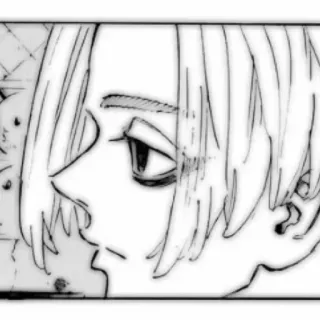 🗝 8c4d9963 Anime, Mangá, Retrato, Rosto, Perfil, Preto e branco telegram sticker