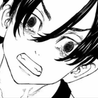 🗝 dc566069 anime, mangá, chorando, emoção, triste, close-up, personagem telegram sticker