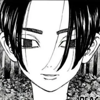 🗝 ebf151c3 Anime, Mangá, Retrato, Personagem, Desenho, Preto e branco telegram sticker