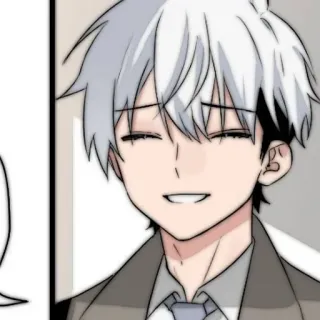 🥛 4d5502b9 anime, manga, cartone animato, arte, illustrazione, personaggio, sorriso whatsapp sticker