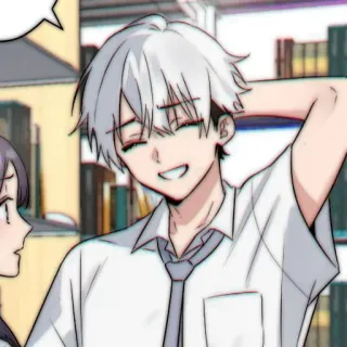 🥛 95bdcfaf anime, cartone animato, sorridente, uniforme scolastica, maschio, personaggio, manga whatsapp sticker