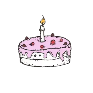 🎂 5f33ec5b торт, десерт, день рождения, праздник, свеча, сладкий whatsapp sticker