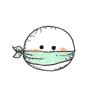 🙊 6099b2bd Мультфильм, Милый, Наклейка, Маска, Человек, Голова whatsapp sticker