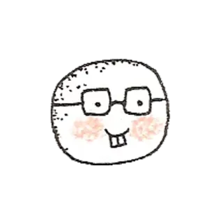 🤓 d28fb25a Мультфильм, Лицо, Очки, Ботан, Персонаж, Рисунок whatsapp sticker