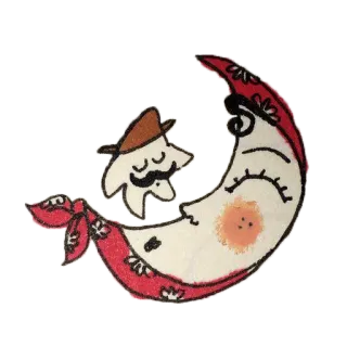 ✨ e728c2cf луна, звезда, ковбой, бандана, сон, милый, мечта whatsapp sticker