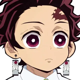😕 19ed178d Tanjiro Kamado Demon Slayer Anime, Demon Slayer, Tanjiro, Manga, Dibujos animados, Chico telegram sticker