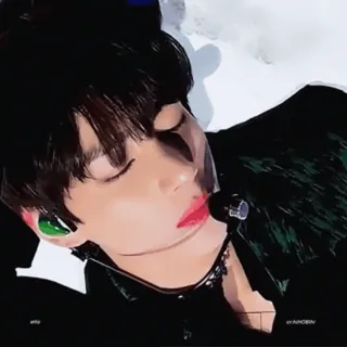 👀 d04d6c16 Porträt, schlafend, entspannt, K-Pop, Sänger, Nahaufnahme telegram sticker