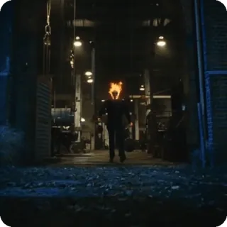 🌟 17047aae Ghost Rider Призрачный гонщик, Marvel, супергерой, пылающий череп, мотоцикл, линчеватель, комикс, антигерой telegram sticker