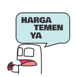 💰 46cb11ed HARGA TEMEN YA diskon, harga teman, bahasa Indonesia, kartun, salam, tawaran telegram sticker