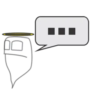 💬 d2551384 hantu, aura, berpikir, gelembung ucapan, kartun, emoji, stiker telegram sticker