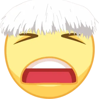 😫 c1f8f986 emoji, yelling, screaming, upset, angry, cartoon telegram sticker