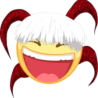 😆 c2a0c5f1 Kaneki Ken Tokyo Ghoul anime, manga, ghoul, tokyo ghoul, kaneki ken, character, emoji telegram sticker