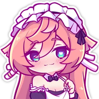 😚 0a73c504 anime, maid, cute, girl telegram sticker